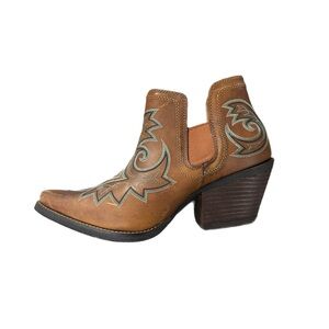 Brown Western Ankle Boots